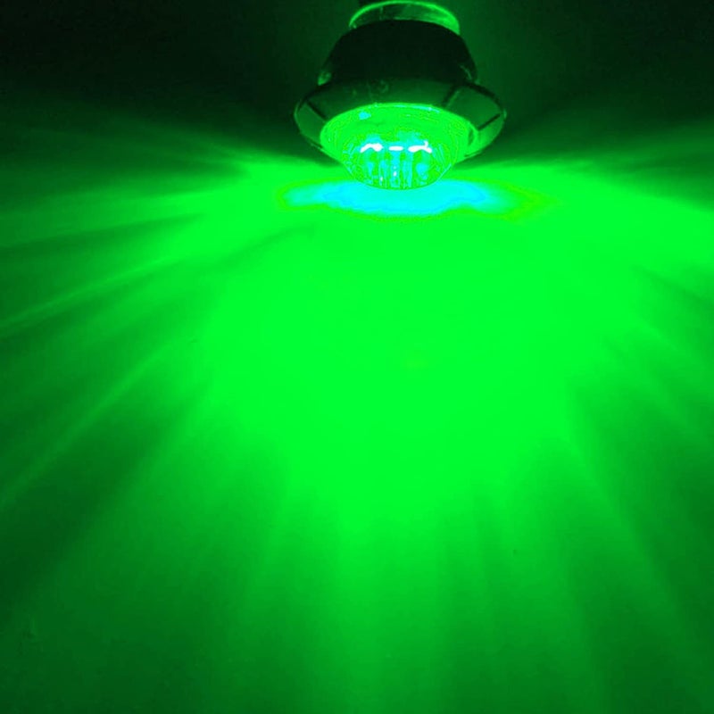 KEING 10 Pack Sealed Waterproof Mini Round 3/4 Inch Green LED Marker Lights Signal Light 12V for Trailer Truck Bus Pickup Van ATV RV Lorry Caravan, 5 Years Warranty (Smoked Lens) - Image 5